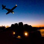 Night Flying to African Bush Strip